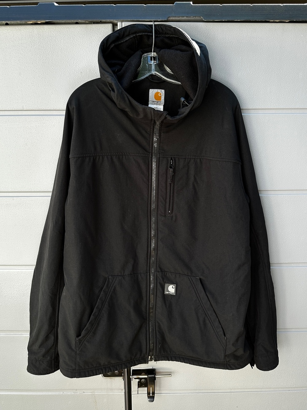 Carhartt Men’s Black Hooded soft shell talk x-large Jacket